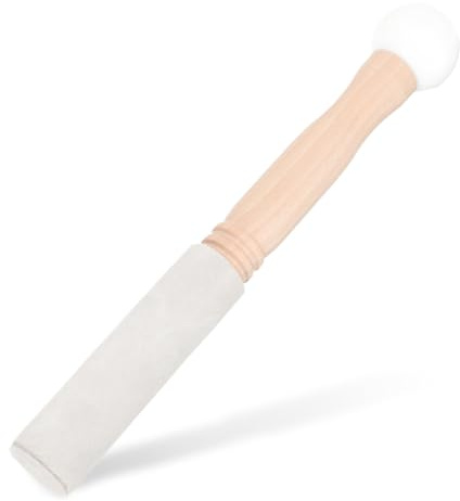 WEKADRIN Singing Bowl Schlägel mit Gummikopf Holz Klangschalenstab für Tibetische Klangschale Langlebiger Rubber Head Klöppel für Meditation Leicht und Griffig für Entspannung und Reise