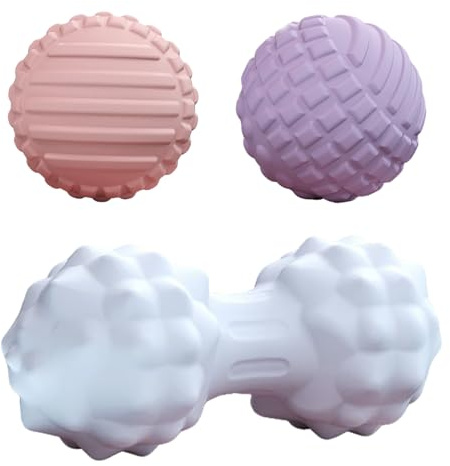 xiluuyou 3 PCS Bolas Masaje, Bolas de Masaje Miofascial, Massage Balls para Rehabilitación, Masajeador de Pies y Manos de Aliviar Fascitis Plantar, Elimina Dolores Musculares