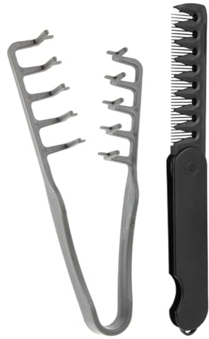 Pettine per Capelli Pieghevole e Portatile per Frangia | Pettine a Denti Larghi per Capelli Lunghi e Spessi Per Salon Hotel Casa Dormitorio Viaggi Principianti Parrucchiere Donne