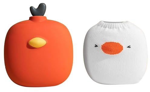 Piccola borsa dell'acqua calda in silicone, riscaldabile a microonde per impacchi caldi/freddi, riscaldamento delle mani, sollievo dal dolore e crampi mestruali