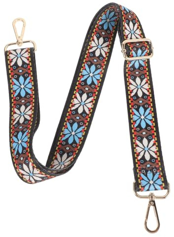 MUELODSIC Banjo Replacement Strap Adjustable Printed Shoulder Belt Metal Buckle for Acoustic Banjo and Mandolin Use during Rehearsals