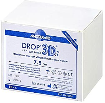 MASTER-AID Drop 3D Boys & Girls Pflaster 7 x 5 cm, 50 St. Pflaster