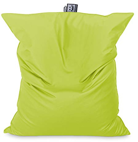 HAPPERS Sitzsack XXL Kunstleder Indoor Grün mit Füllung für den Innenbereich. Riesiges Kissen, vielseitig, kann als Ersatz für das Sofa oder auch das Bett verwendet, Big Puff