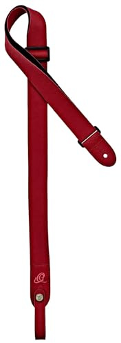 Ortega Guitars Vegan Series Ukulele Gurt - PVC Rot (OSVU-RD) | Länge verstellbar, für Banjolele, Guitalele, Mandoline, Ukulele