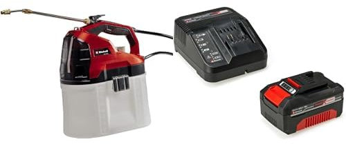 Einhell Pulvérisateur à pression sans fil GE-WS 18/75 Li-Solo Power X-Change (lithium-ion, pompe automatique, réservoir transparent, lance télescopique) avec Chargeur et Batterie 4,0Ah