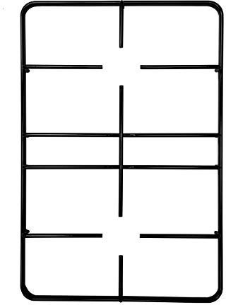 Griglia 413 x 278 mm piano cottura Rex Electrolux Aeg Castor Zanussi Zoppas in piattina smaltata nera cucina a gas no originale (Singola griglia 2 fuochi)