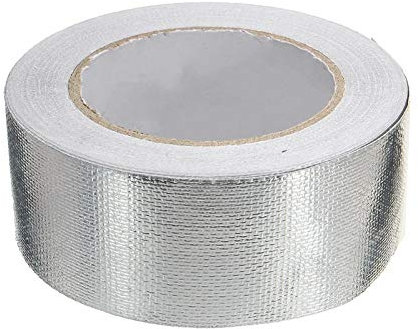LIANYG Folietejp 48 mm x 25 m aluminiumförstärkt värmeskyddstejp självhäftande baksida resistent 450 grader 144