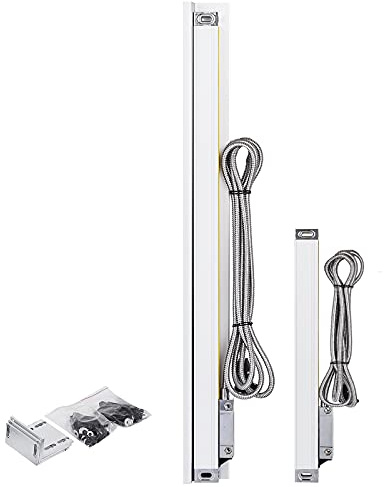 VEVOR Escala Lineal de Torno de Alta Precisión 250 mm / 1000 mm, Molino de Torno Escala Lineal 5 μm a 20 ºC Regla de Rejilla Alto Rendimiento con Cable de Señal 3 m para Fresadora