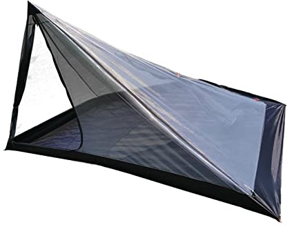 Hellery Pyramidenzelt Mesh Zelt 1-2 Personen Wasserdichtes Mesh Zelt Rucksackreisen Camping Zelt für Trekking Jagd Wandern