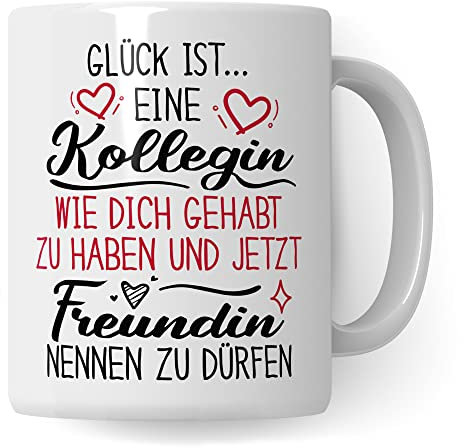 Kollegin Tasse Jobwechsel Geschenk-Idee Kollegen Freundin Kollege Kleinigkeit lustig Abschiedsgeschenk Sprüche Abschied Neuer Job Rente Kaffee-Becher