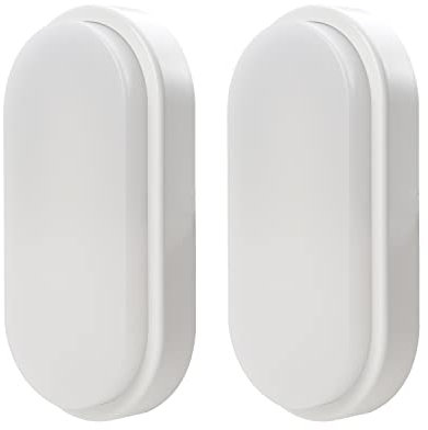 da LIGHT LED Deckenleuchte 12W 1020 Lumen Deckenlampe Extra Flach 42mm LED-Lampe IP54 Spritzwasser geschützt 230V Kellerleuchte für Badezimmer Wohnzimmer Keller Neturalweiß 4000K (2 Stück)