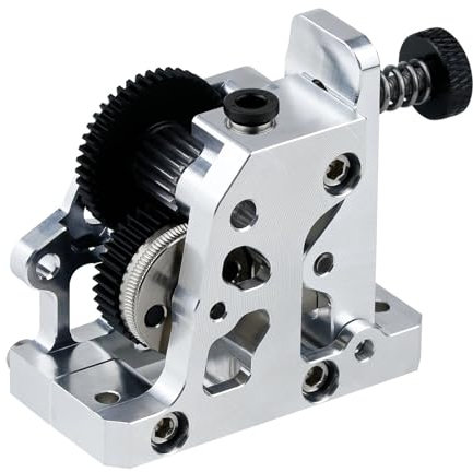 Gehärteter Stahl-Ganzmetall-Aluminium-Extruder Big Dual Gear, for HGX-LITE-Extruder for TPU Nylon PEEK 1,75 mm Filament for Ender3 Pro Upgrade (Color : Grey)