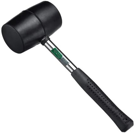 Gummihammer, 300 g/500 g/750 g, Installationshammer, Doppelkopfhammer mit Stahlgriff, multifunktionales Handwerkzeug (Size : 500g)