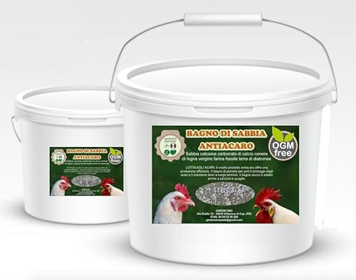 Sabbia da bagno pollame carbonato di calcio cenere farina fossile antiacaro BIO (07 KG)