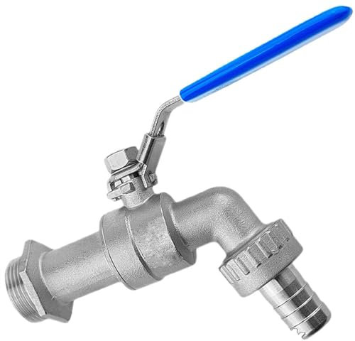 3/4-Zoll-Edelstahl-Kugelhahn Mit Hebelgriff, V4A-Kugelauslassventil, Auslass-Wasserhahn For Kalt- Und Warmwasser-Gartenbewässerung, 1 Stück
