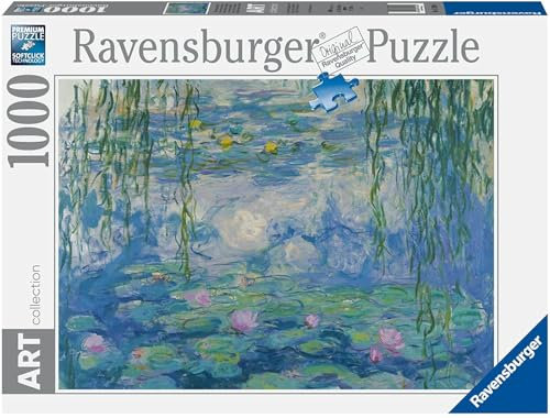 Ravensburger - Puzzle 1000 Pezzi Monet: Waterlilies​ | Puzzle 1000 Pezzi Arte Con Una Misura Di 70x50 Cm | Regalo Per Adulti E Bambini Da 14 Anni E Più