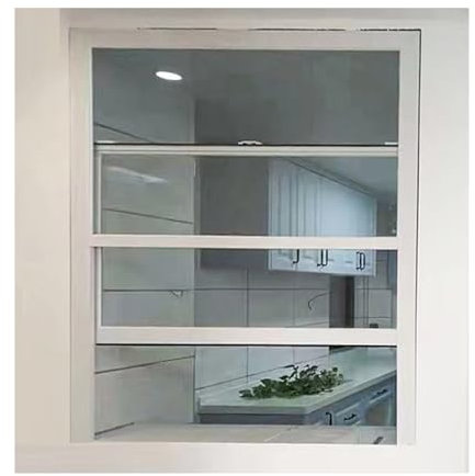 LVLDAWA Schiebefenster, Esszimmer Mit Schiebefenstern Mit Gehärtetem Glas, Unterputz-Horizontal-Schiebefenster Für Scheunen, Garagen(Größe:75X50CM)