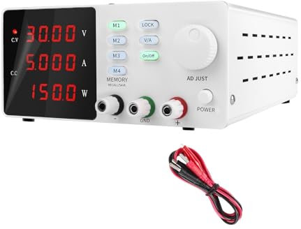 Fuente de alimentación lineal Fuente de alimentación de laboratorio CC voltaje ajustable 30V 5A ajuste fino fuente de banco de conmutación regulada por laboratorio DIY