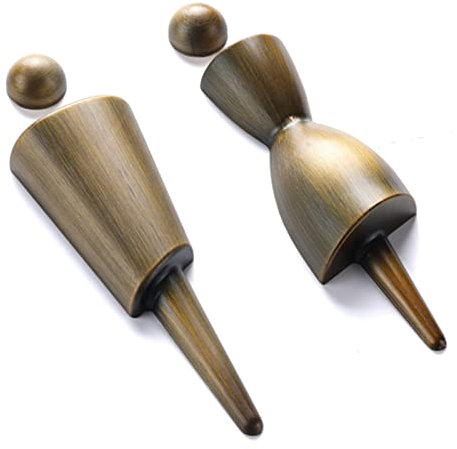 CHFYIJYHM Toilettenschild, 3D-dreidimensionales Badezimmer-Türschild, Toilettenschilder for Männer und Frauen, Badezimmerschilder aus Metall im Retro-Look, 7 Zoll hoch, for Büros, Unternehmen