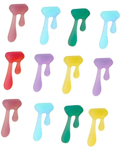 LABRIMP 24pcs Silicone Glass Cup Markers Wine Glass Identification Markers DIY Glasses Low Carbon Easy Clean Random Color