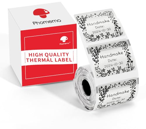 Phomemo 40x30mm Silber Glitter Selbstklebende Thermodirekt-Etiketten Papier für Phomemo M110 M221 M220 M120 M108 M100 M150 M250 M260 Etikettendrucker