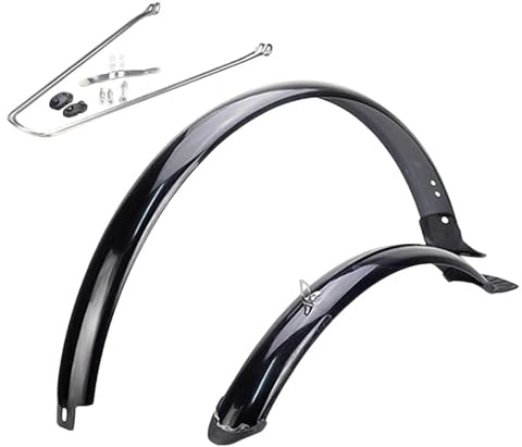 LPHFDCS Bike Mudguards Bike Front Rear Fenders 26 inch Spare Parts Portable Mountain Bike Fenders Mountain Bike Mudguards(Silver Brace)