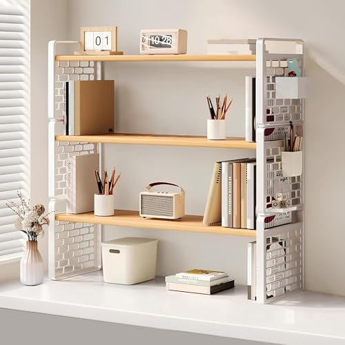 Étagère de bureau à 2/3 niveaux, étagère de bureau pour bureau, étagère de rangement multicouche, support d'affichage multifonctionnel, support d'affichage pour la maison, le bureau