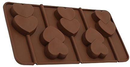 Operitacx Moule à Chocolat Silicone Forme Cœur DIY Bonbons Sucettes Glace Résistant C à C Compatible Lave-vaisselle