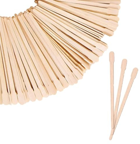 GVSS 300 Pièces Spatule en Bois Epilation 88 mm, Baton pour Epilation Cire Tête Plate,Spatule Cire Epilation,Baton Cire Epilation,Spatule Esthetique Corps,Batonnet de Bois Epilation