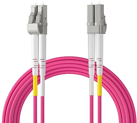 ipolex LC à LC Fibre Patch Câble Multimode, 10/40Gb OM4 Câble Fibre Optique, Duplex 50/125μm Câble Internet Fibre Optique, LSZH Cavalier fibre optique for MMF SFP/SFP+ Transceiver, 2-meter, 4-Pack.