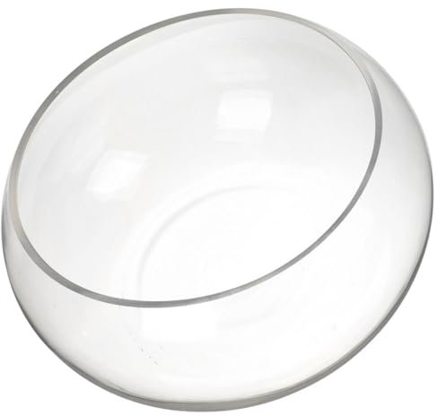 Kisangel Bocal à Poissons Rond Verre Vase Bocal pour Poissons Terrarium Aquarium Décoratif Pot De Fleurs Miniature