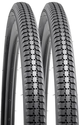 YUNSCM 2-PCS 28x1 1/2 (40-635) Ruta Bicicleta Cubierta Compatible with Ruta Bicicleta 28x1 1/2 Bike Cubierta (Y-1298)