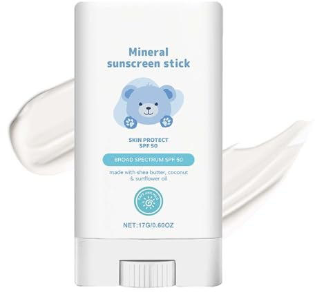 Sunscreen Stick for Kids - Mineral Sunscreen Kids - Spf 50 Baby Sun Cream Non Greasy Daily Soft Touch Protection - Safe kids Sun Cream Stick Spf 50 Uva & Uvb Protection for Outdoor