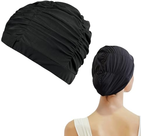 MIRKUZI Cuffie da Nuoto Donna/Uomo, Tessuto Nylon, Design Ergonomico, Protezione Capelli, Versatile