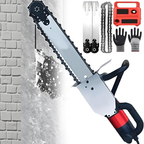 ErShangMao Scie À Chaîne pour Béton Pro 2025 avec Chaîne Diamantée, Moteur sans Balais 7800/8800 W, Système Anti-Poussière À Eau Et Radiateur 360° | Rainureuse pour Matériaux Divers,8800W