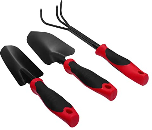 Kisangel Kit Outils De Jardinage Utile pour Maison Jardin Pelouse avec Pelle Et Râteau Durables Légers Et Faciles à Ranger