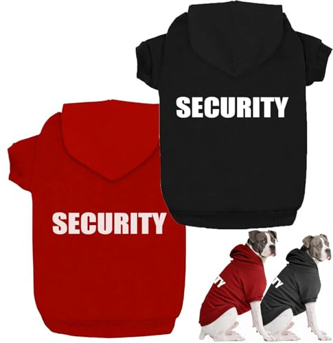 SOADKP Hunde Pullover Kapuzenpulli mit Fleece– Warme Hoodies & Mantel für Kleine Hunde – Bequemer Kapuzenpullover Weicher Hundesweatshirt (Schwarz+Rot/2XL)