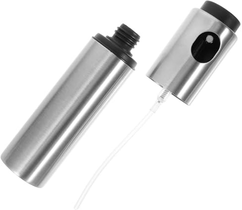 BESTOYARD Ölsprüher 100ml aus Edelstahl, Silber, für Feinen Sprühnebel | Haushaltsölflasche, Sprühflasche für Grill, Herbst Party, Camping und Outdoor