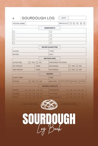 Sourdough Log Book: Track Baking Recipes and Loaves with a Handy Journal for Artisan Bread Makers