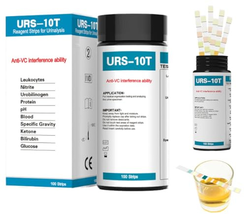 GNHG GMDP 100 Urin teststreifen 10 Parameter Analyse, Urinsticks, Reagenzien für die Urinanalyse, Urinteststreifen harnwegsinfekt