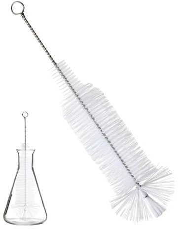Goupillon | Brosse flexible pour le nettoyage des bouteilles d'eau | Accessoire de nettoyage avec long manche pour dortoir, bar, cuisine, restaurant, bureau | Pour décanteur de vin, tasses à