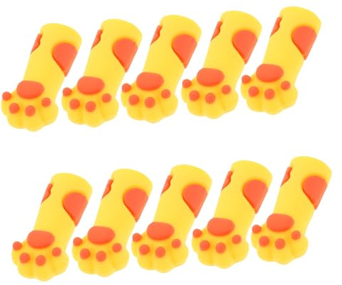 DECORNIJIA Material Flexible 10 Fundas Protectoras de Silicona Protección en Forma de Pata de Gato para Tijeras y Pinzas de Manicura para Rutina de Cuidado de Uñas