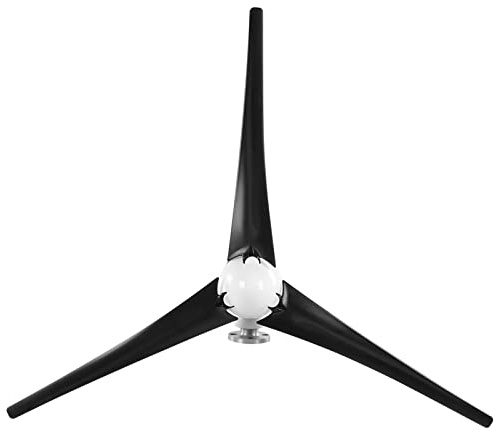 Haofy Kit de Generador de Turbinas Eólicas de Alta Eficiencia, 300W, Aerogenerador de 3 Aspas con Controlador para Carga de Casas Móviles (12V)