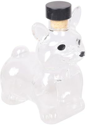 ZEPFJHE Decantador decorativo de cristal con forma de perro, botella de licor transparente para exhibición de bebidas alcohólicas y como regalo de inicio de conversación, botella de whisky de vidrio