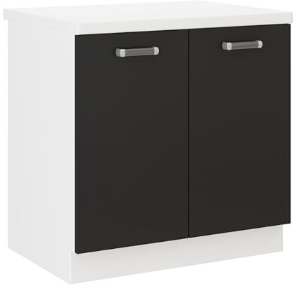 Küchen Unterschrank 80 cm für das Modell „Omega 240 Schwarz + Weiss“