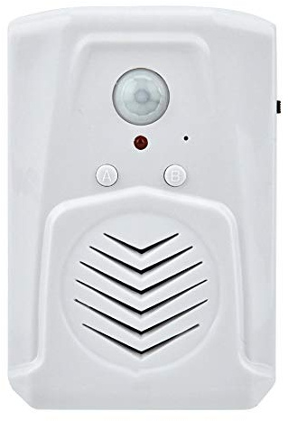 Tosuny rörelsesensor PIR infraröd ljudspelare dörrklocka, USB/batteridriven rörelsesensor aktiverat larm MP3-ljudspelare infraröd induktion dörrklocka, inbyggd högtalare, 32 m flash-minne