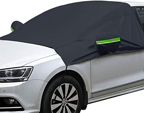 OMIGAO Extra Large Windshield Snow Ice Cover with Side Mirror Covers, Protects Windshield and Wipers from Weatherproof, Rain, Sun, Frost, Vehicles, Cars Trucks Vans and SUVs (94.5 x 65)