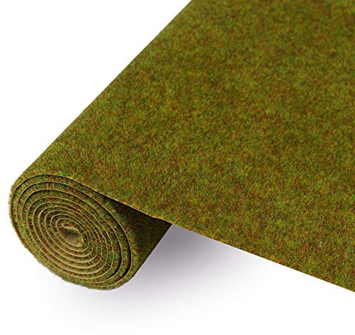 Evemodel CP135 - Alfombra de césped artificial para decoración de niños, color amarillo y verde, finales de otoño, 40 x 100 cm