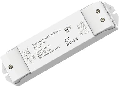 Isoled Sys-Pro Triac Input PWM Dimmer 1 Kanal, 40-230V, 12-48V DC, 15A, weiß