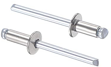 sourcing map Blindnieten, 304 Edelstahl Zugnieten Kerndekoration Nieten 5 mm Durchmesser 10 mm Grifflänge Silberton, 50 Stück